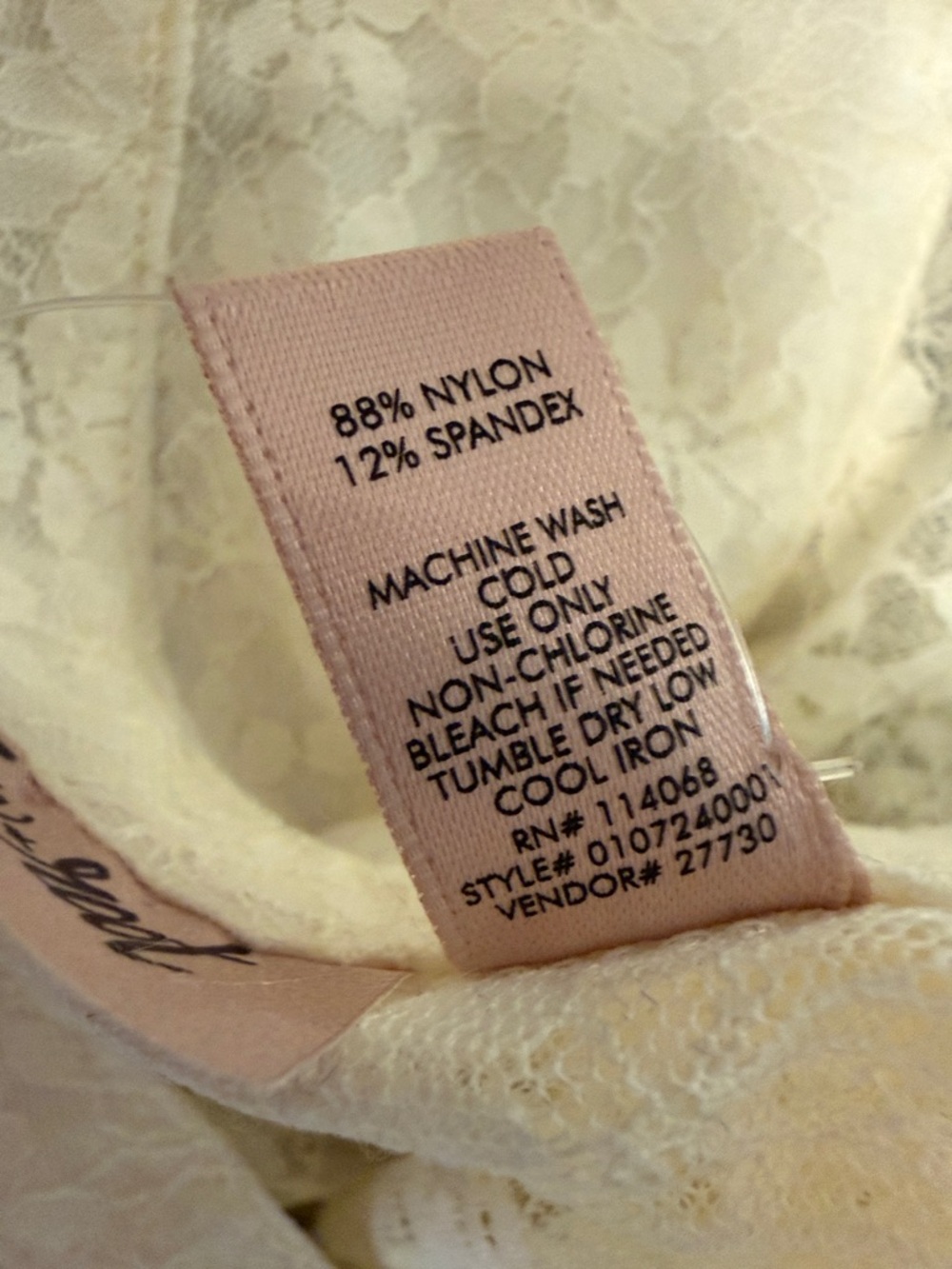 Willow & root Women's Ivory Lace Button-Front Blouse - L - Picture 8 of 9